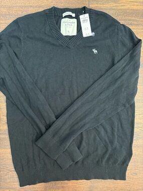 Abercrombie & Fitch men's cashmere blend V-neck sweater XL NWT